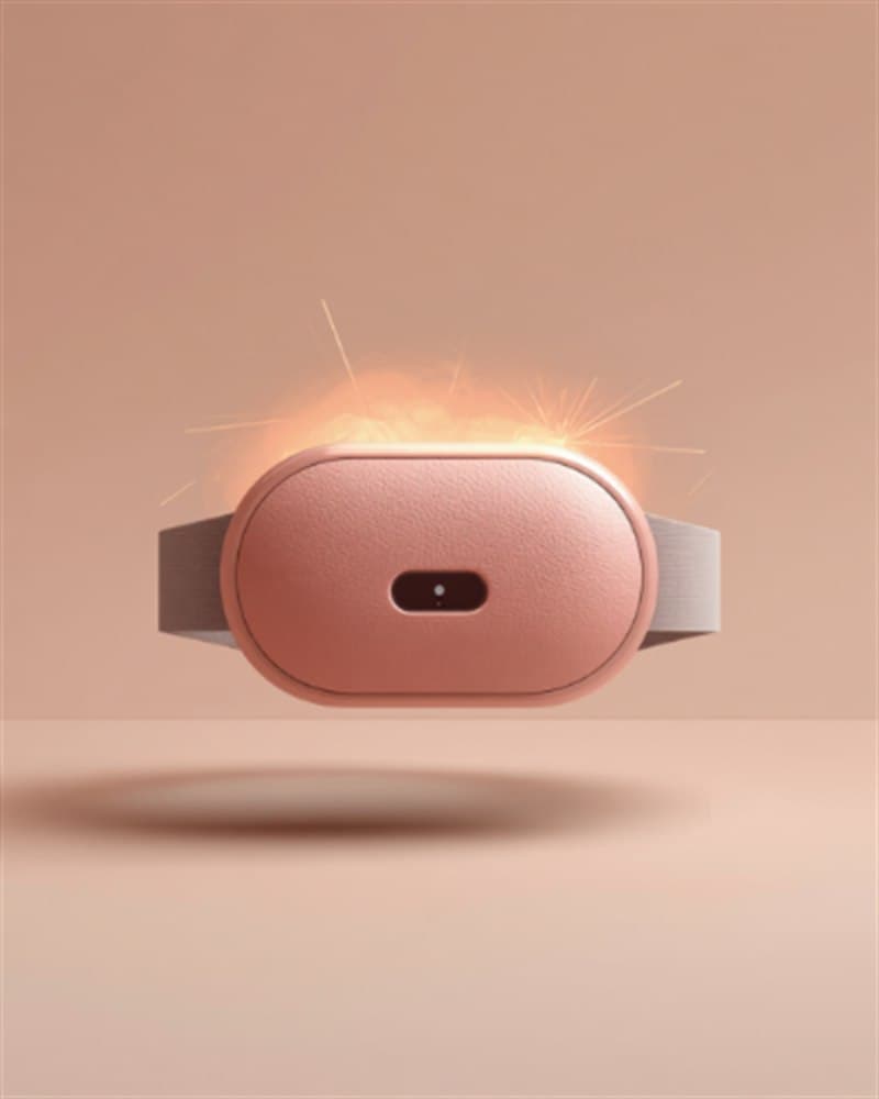 The Ember belt in Blush, warm and glowing
